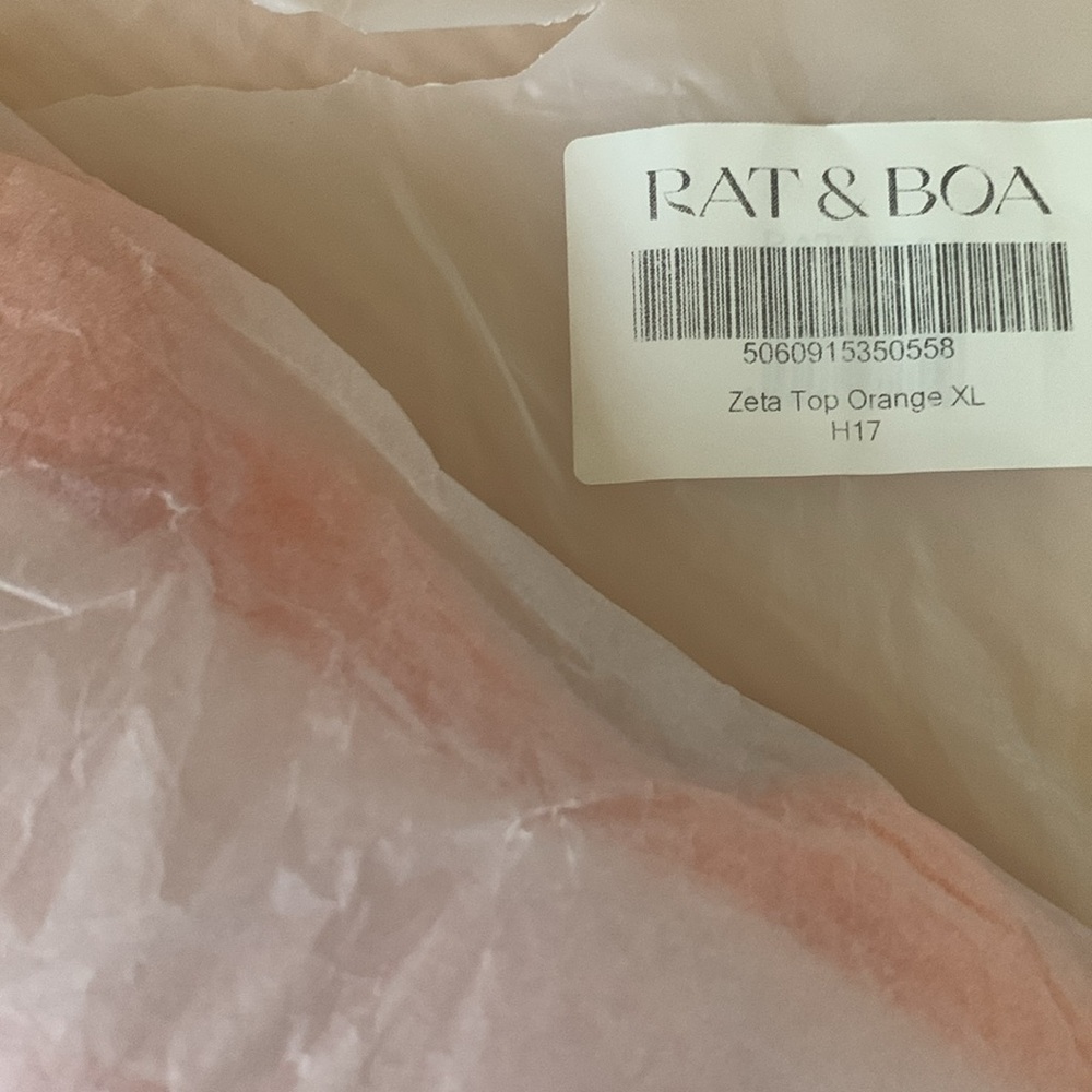 Rat & Boa Zeta Top in Tangerine - Picture 7 of 8
